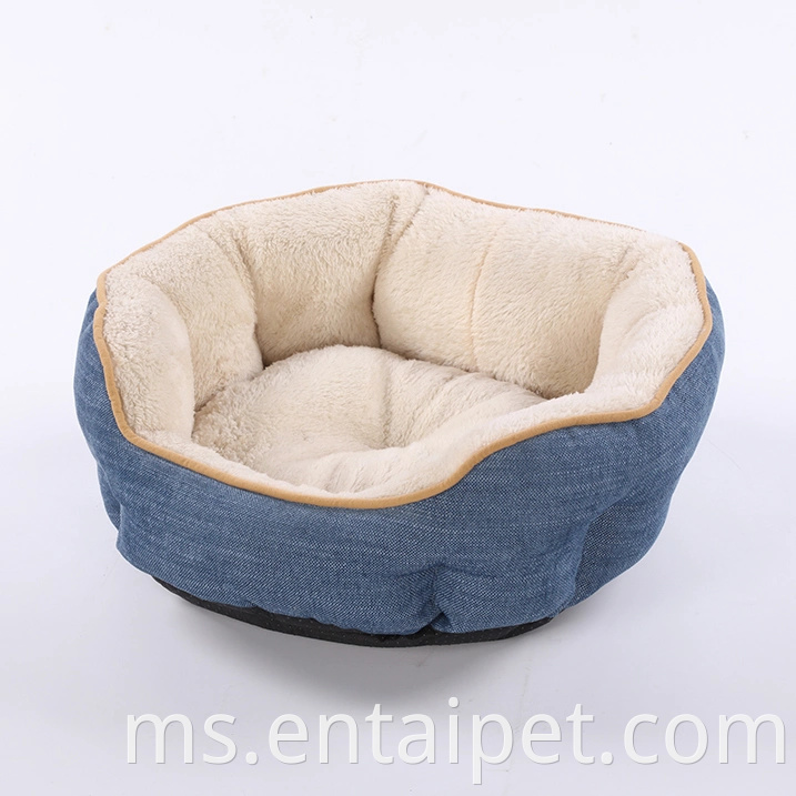 Produk anjing lembut yang dibentangkan biru kalis air bahan anjing peliharaan katil